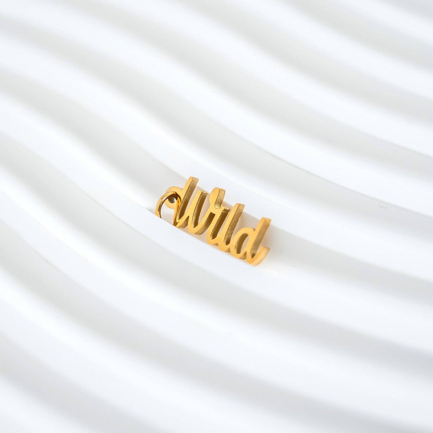 18K Gold PVD Stainless Steel Wild Charm: Gold