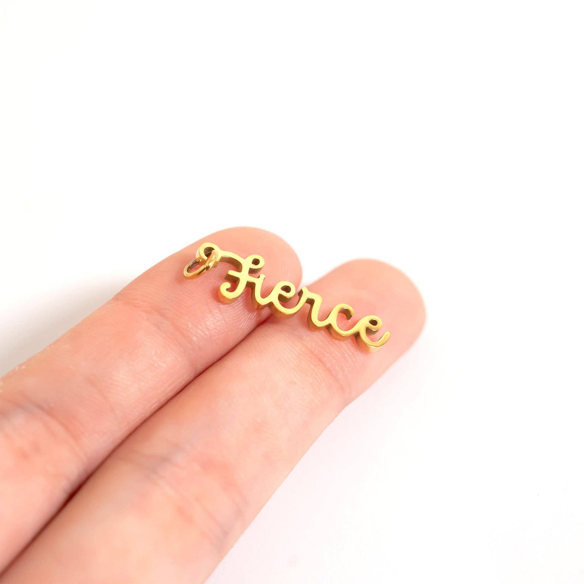 18K Gold Stainless Steel Fierce Charm: Gold