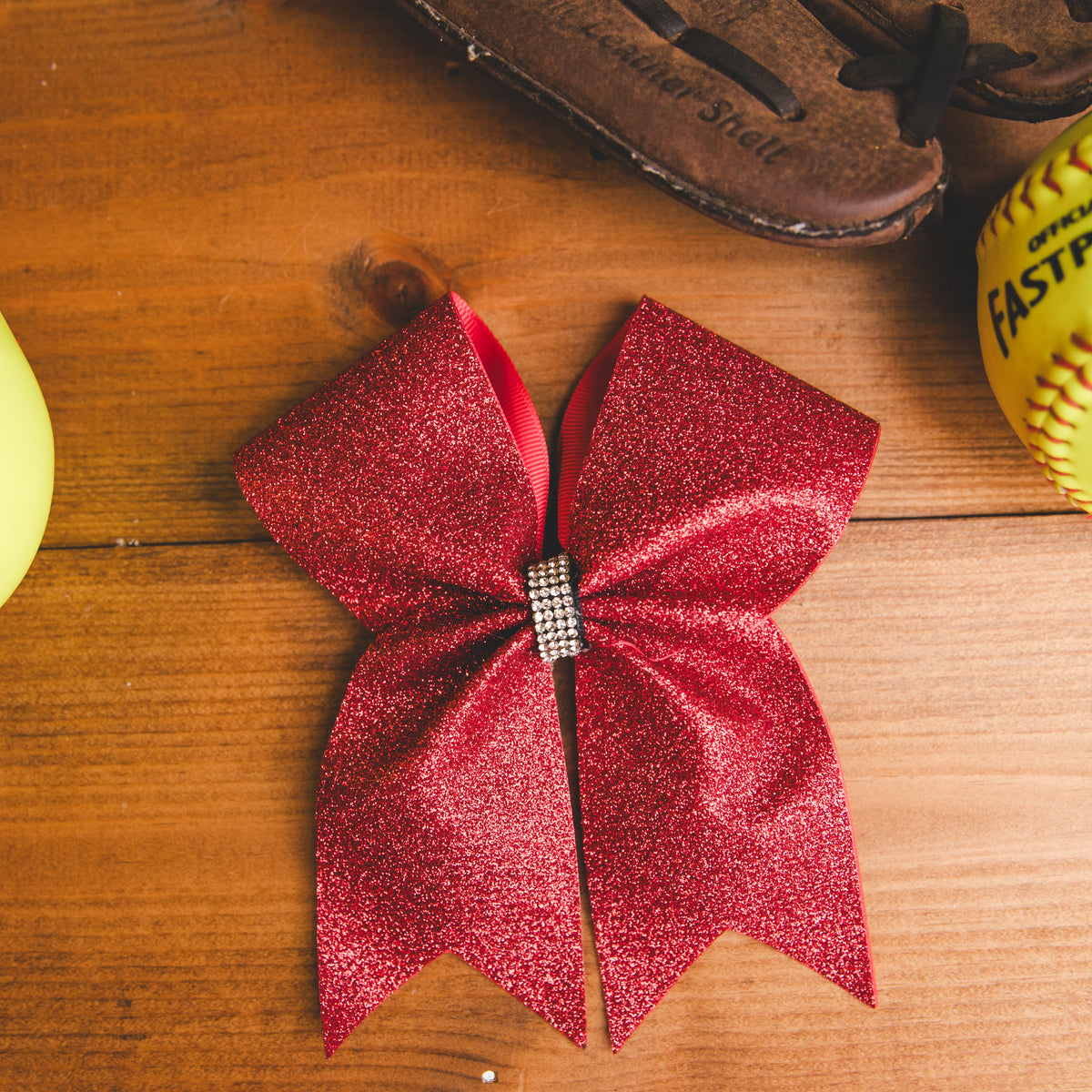 Cheer- Red Glitter on Red -Small