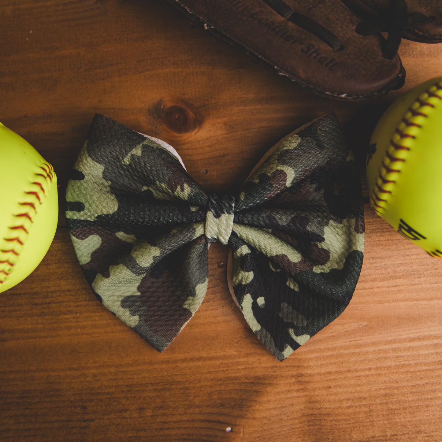 Fabric Bow - Retro Camo