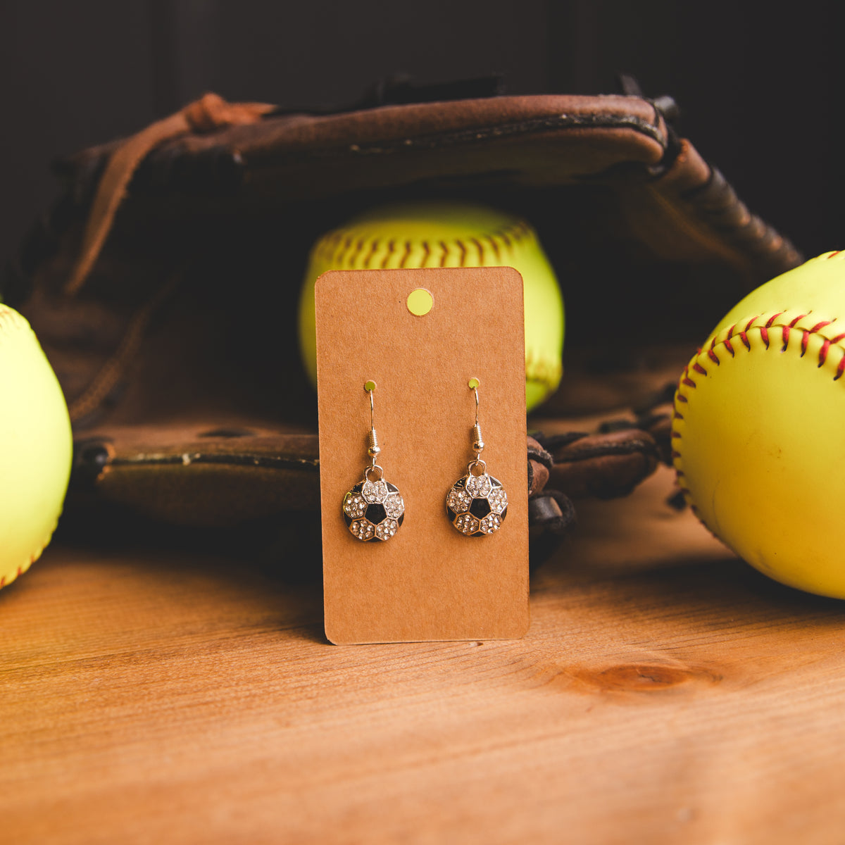 Earring - Blingy Soccer Dangle