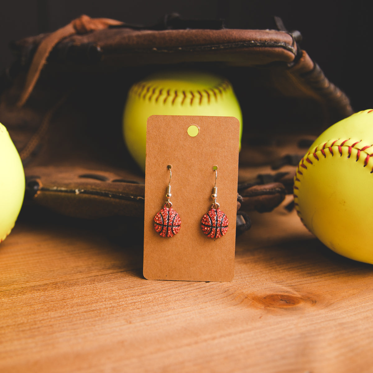 Earring - Basketball Bling Dangle