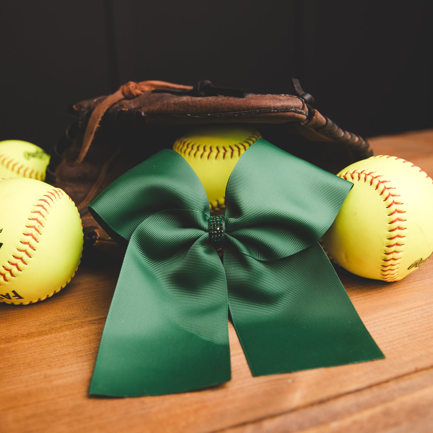 Cheer Bow- Forest Green