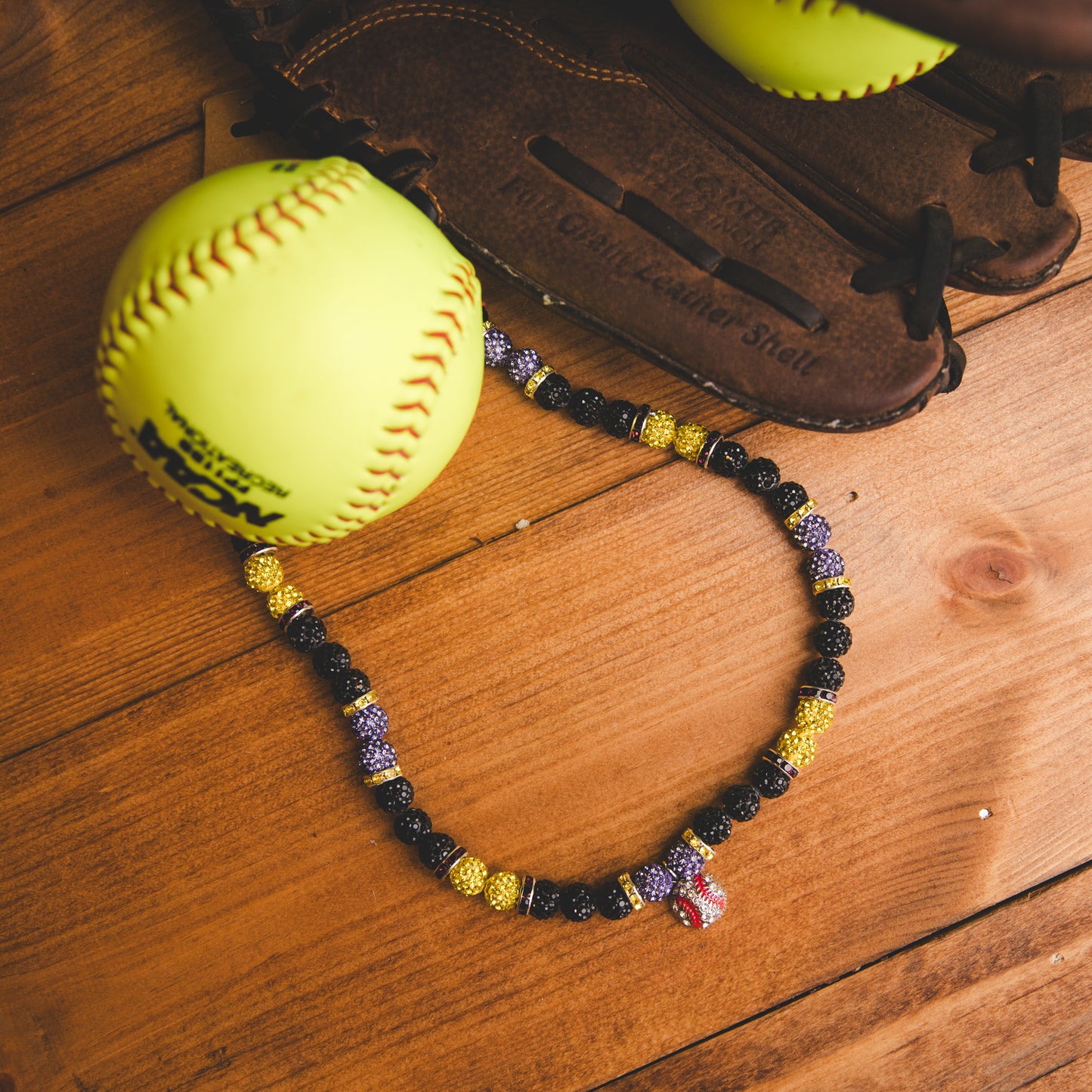 Baseball Bling Necklace - MVP Charm PBlY