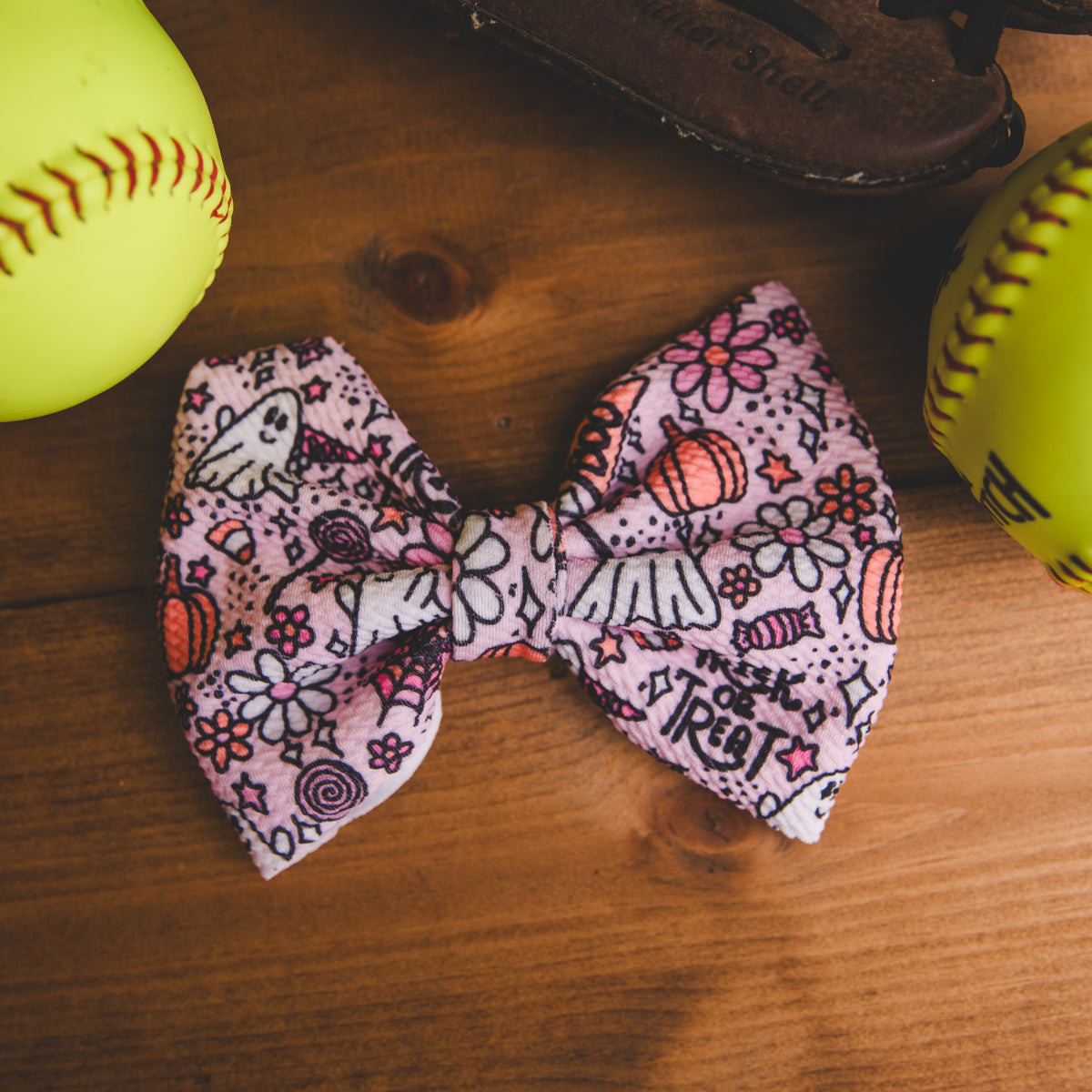 Fabric Bow -Trick or Treat (Large)