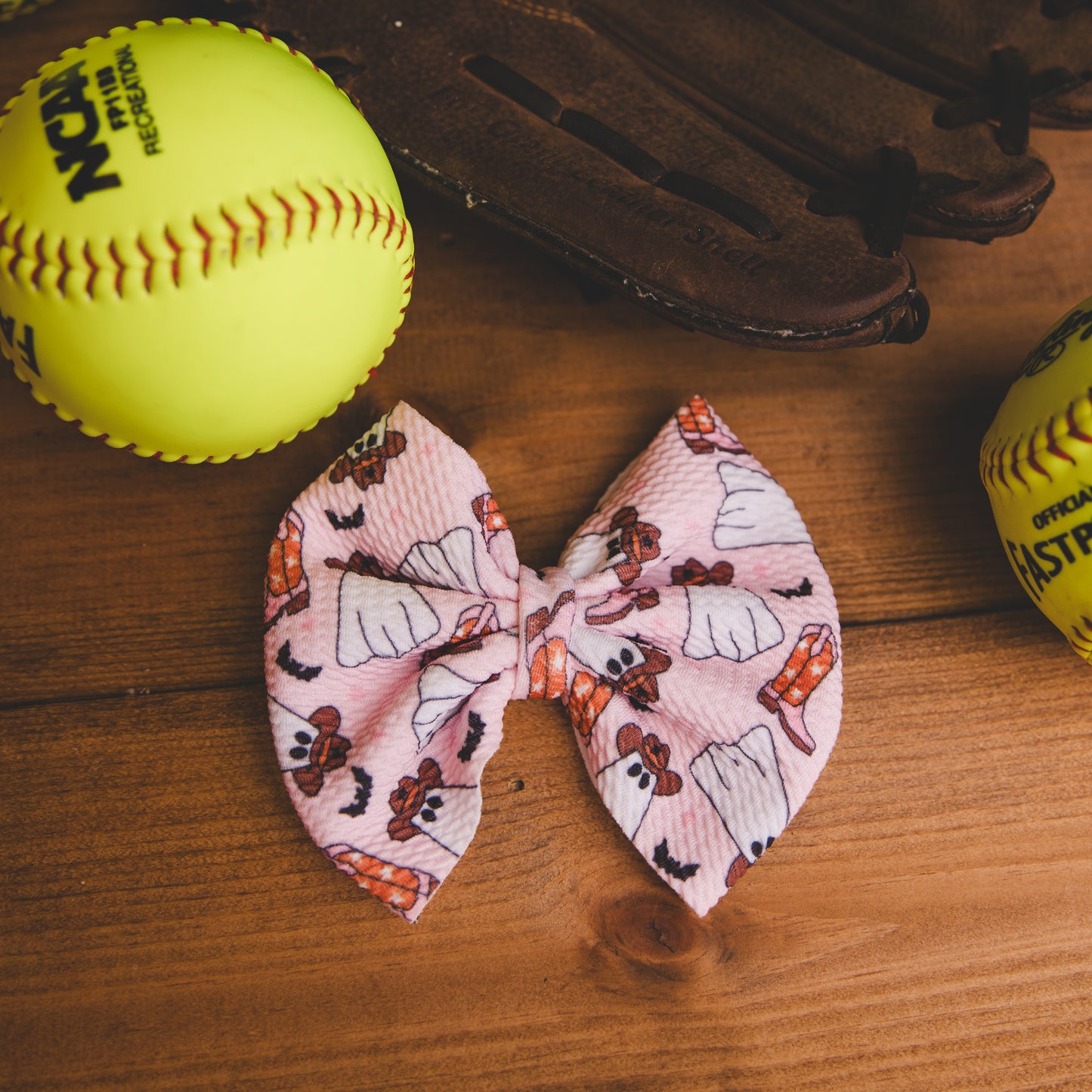 Fabric Bow - Ghostie Cowboy - Large
