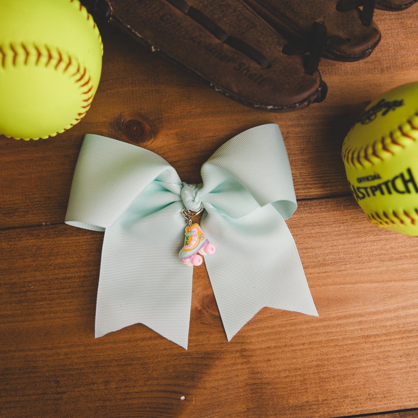 Cheer Ice Blue Charm Bow