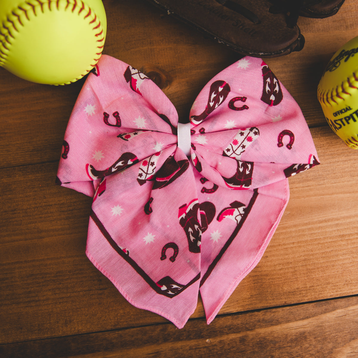 Cheer- Pink Western Bandana