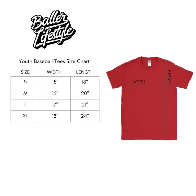 Baseball Drip American Flag Youth T-Shirt