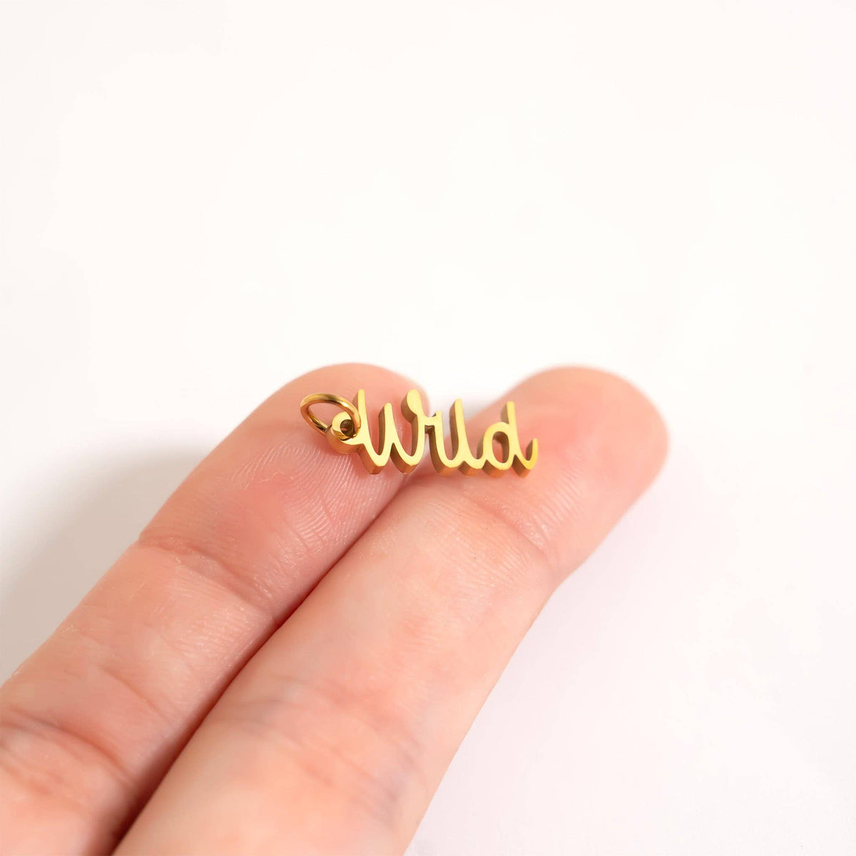 18K Gold PVD Stainless Steel Wild Charm: Gold