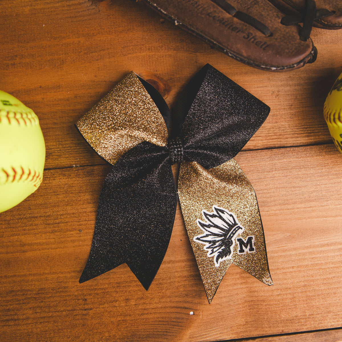 Cheer Bow - Marietta Indians - Small B+G