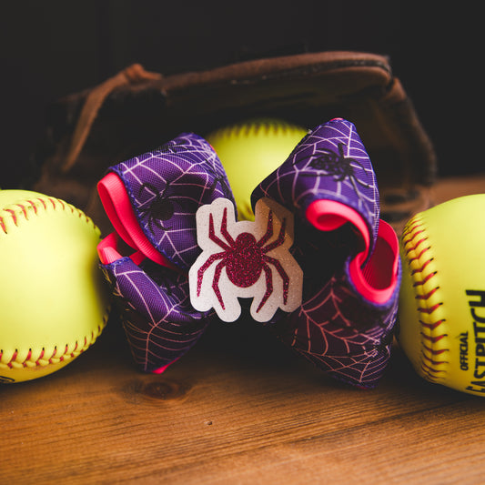 TB Purple Spiders on Pink - Spider Center