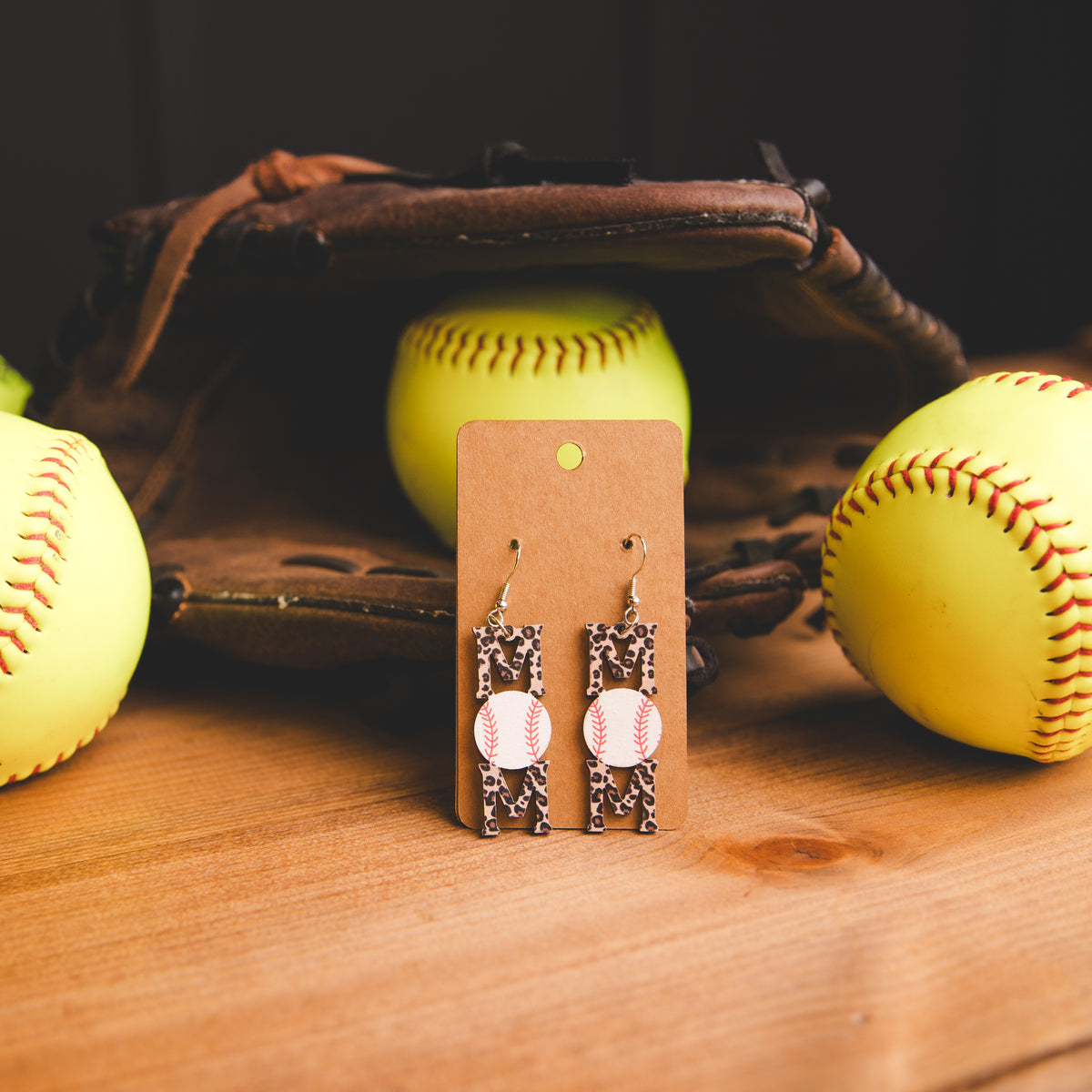 Earring - Leopard Baseball Mom