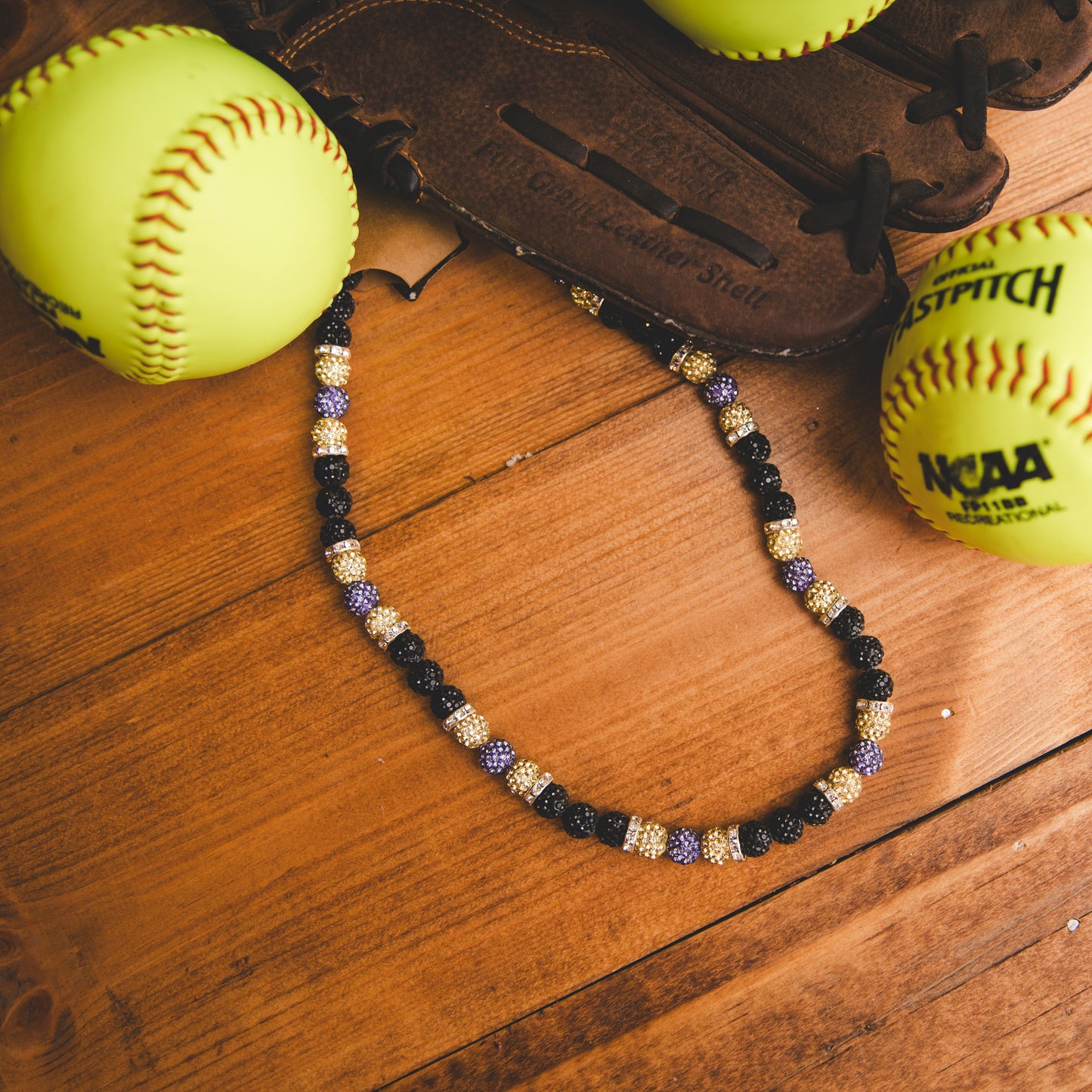 Baseball Bling Necklace - MVP PBkGd