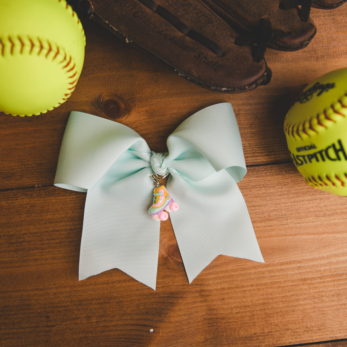 Cheer Ice Blue Charm Bow