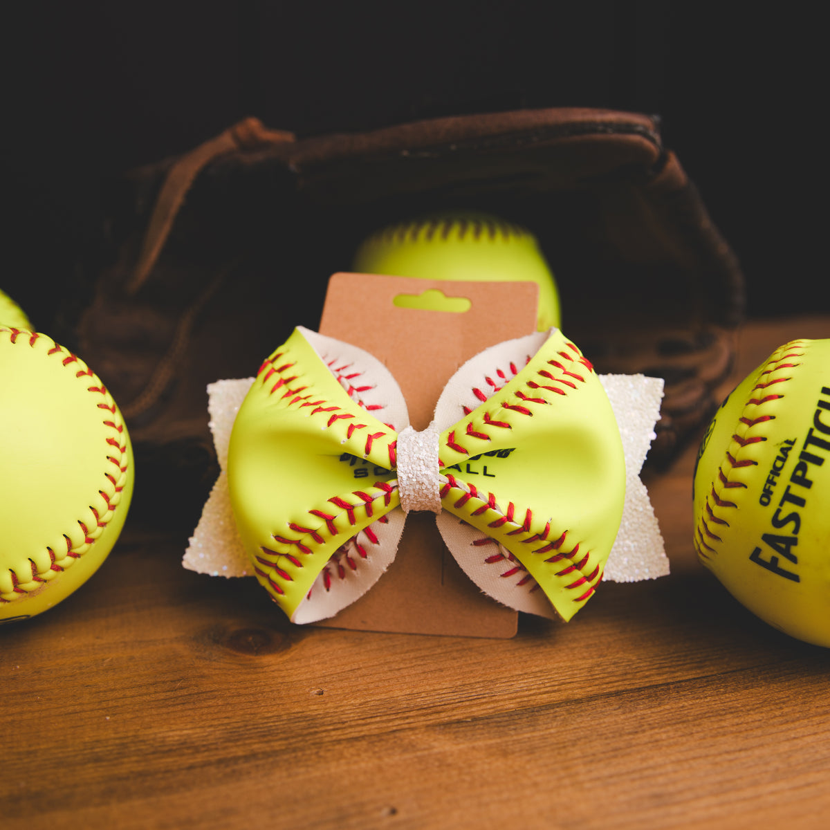 Real Softball - Dugout Diva - White- Hair Tie