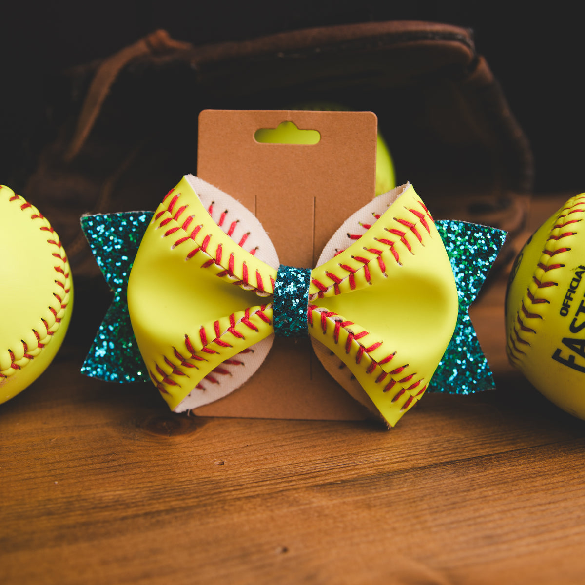Real Softball - Dugout Diva - Teal - Hair Tie